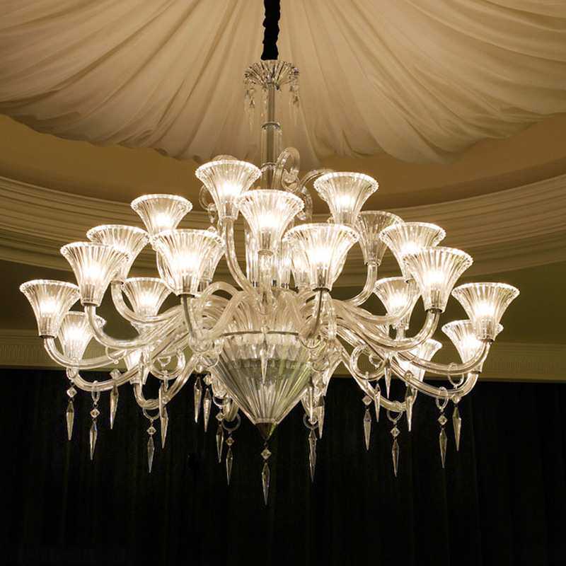 欧式水晶灯简约客厅吊灯美式餐厅灯北欧卧室轻奢蜡烛LED灯具