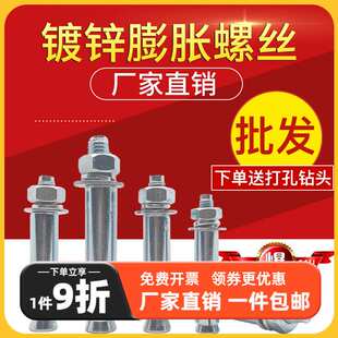厂家直销镀锌国标膨胀螺丝整箱加长膨胀螺栓M6M8M10M12M14M16-M20