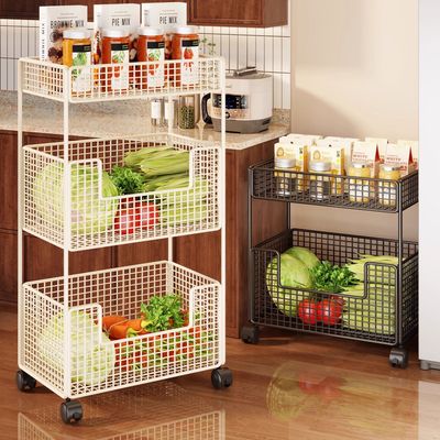 厨房蔬菜置物架放水果家用落地多功能收纳台面调料多层菜篮菜架子