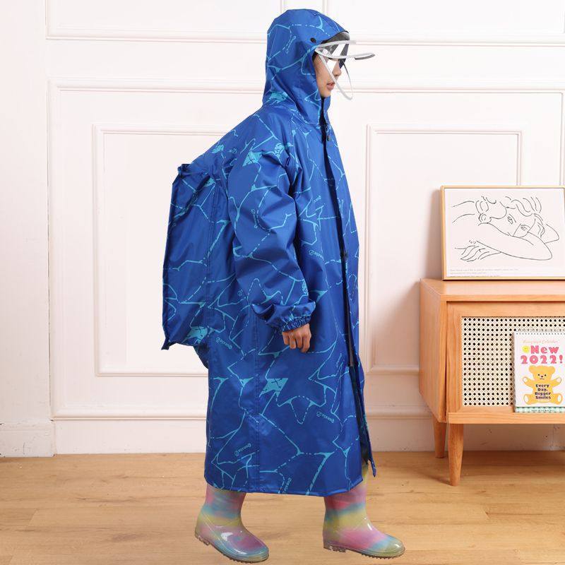 加大儿童雨衣男童小学生初中生小孩上学专用雨披女中大童带书包位