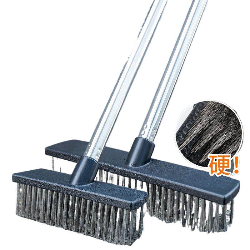 长柄钢丝地板刷户外庭院子去青苔藓去污加厚钢管硬刷洗地刷子裕繁