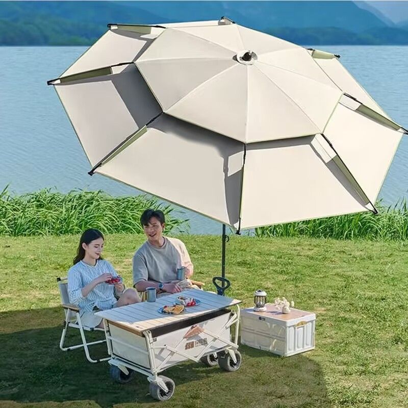 钓鱼防雨专用黑胶防晒加厚暴雨户外露营万向遮阳伞摆摊钓伞垂钓