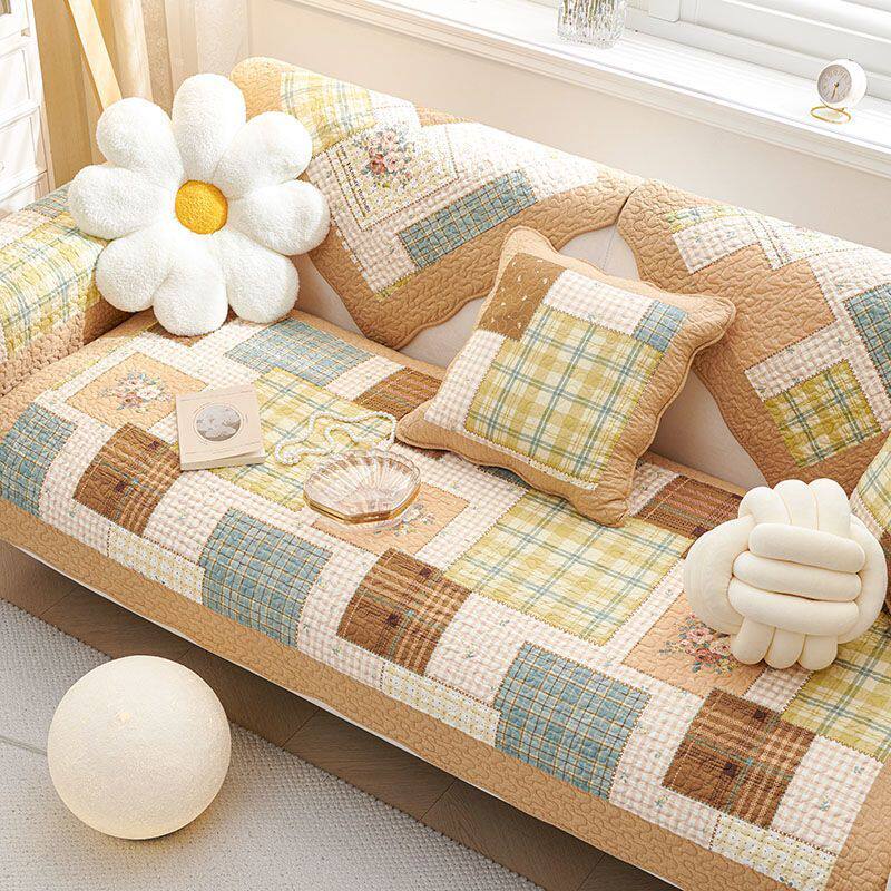 轻奢几何沙发垫子四季通用千鸟格简约现代靠垫铺垫供应链工厂