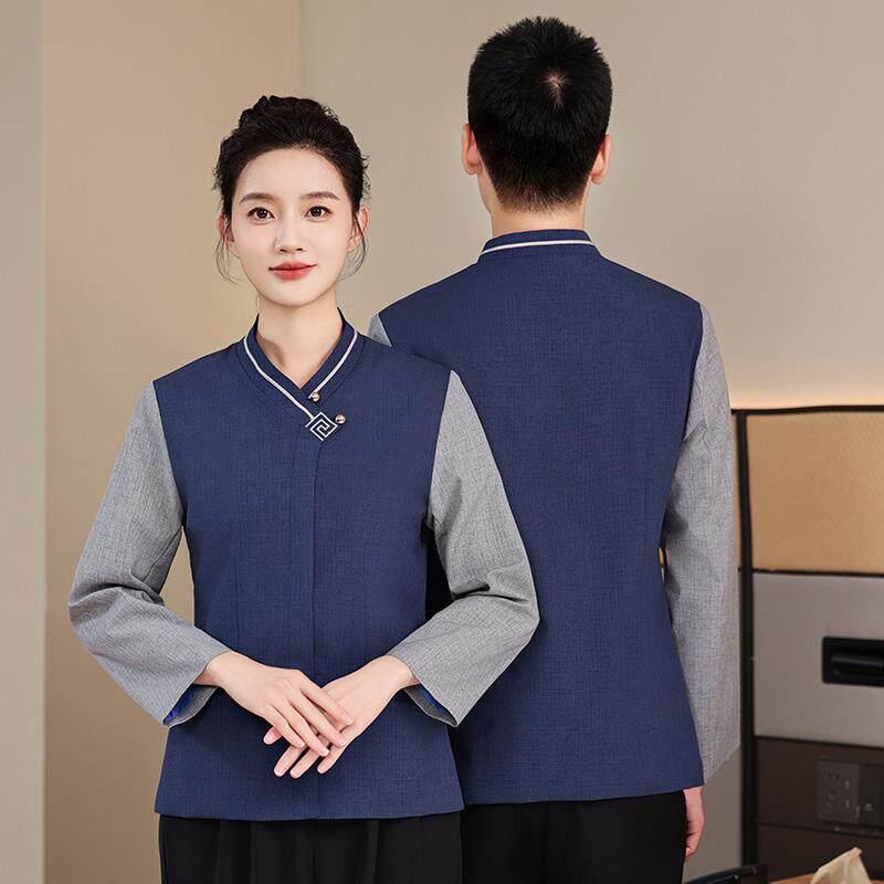 酒店宾馆保洁员阿姨工作服长袖女家政客房物业清洁服大码秋冬套装