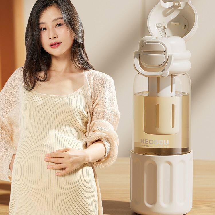 玻璃吸管杯子孕产妇专用成人耐高温躺着喝重力球水杯25新款儿童夏