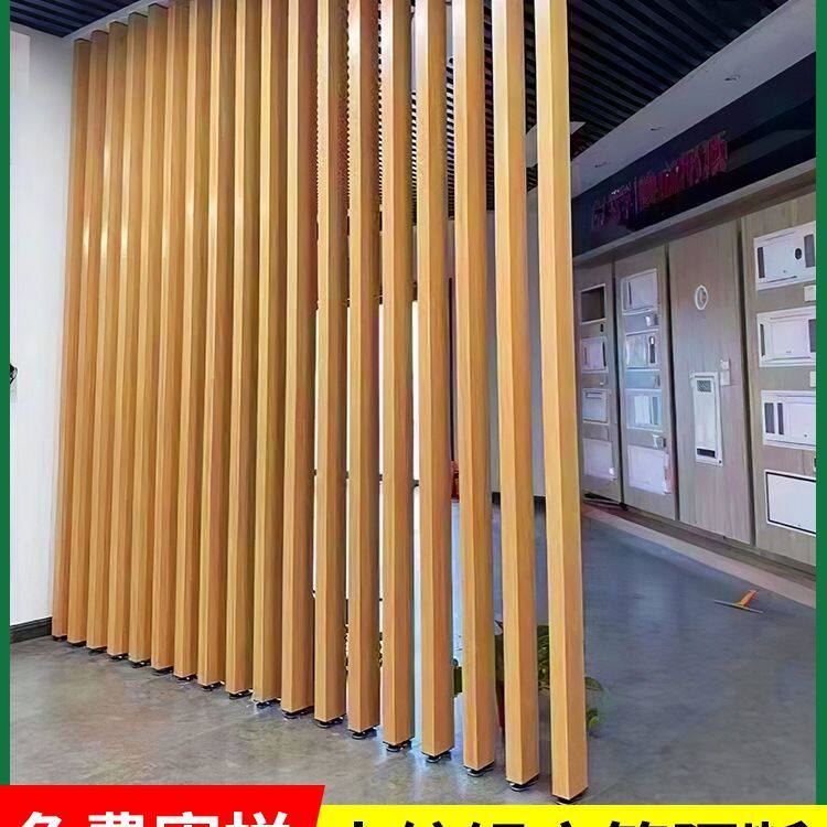玄关隔断立柱屏风铝方通柱子客厅现代简约铝合金格栅入户中式简易