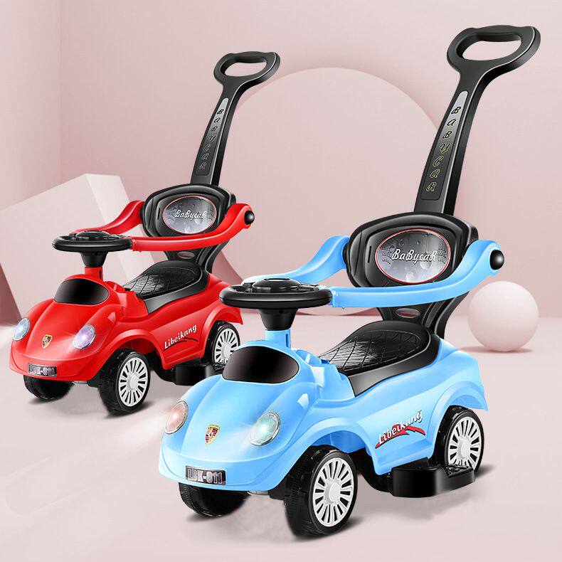 儿童手推扭扭车万向轮1-3岁宝宝滑滑溜溜四轮玩具童车可坐防侧翻