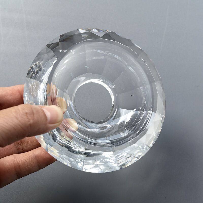 105mm欧式风格水晶灯透明水晶玻璃碗碟蜡烛灯吊灯碗碟配件碗托