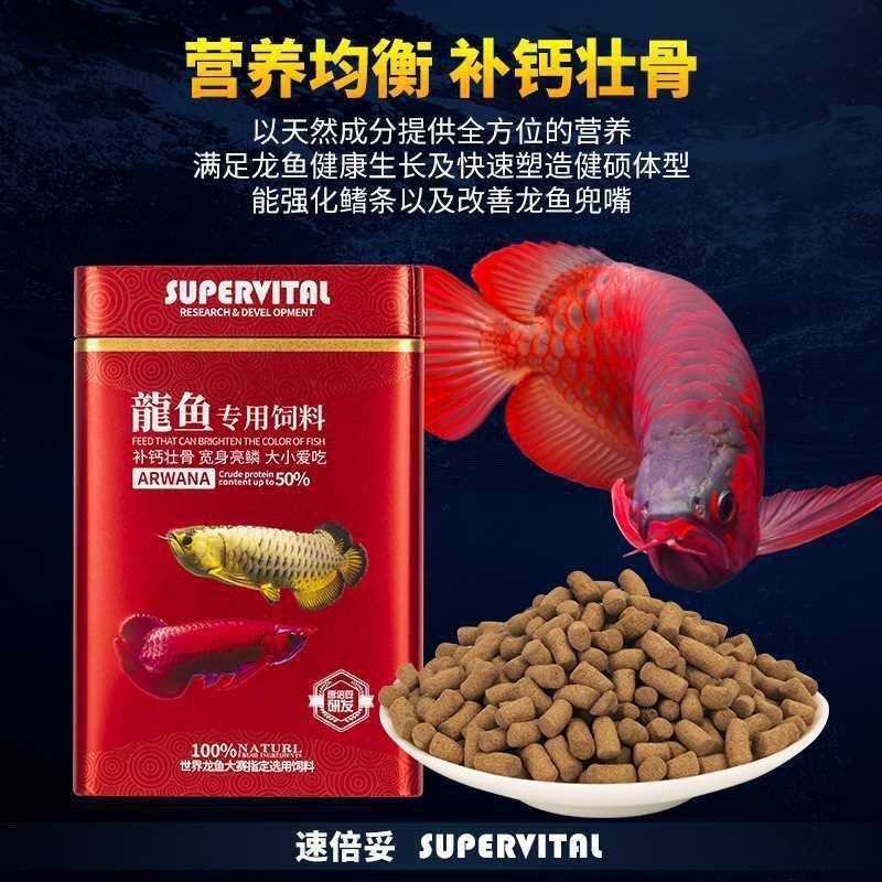 速倍妥龙鱼饲料红龙金龙银龙鱼专用鱼食鱼缸观赏鱼营养颗粒鱼粮