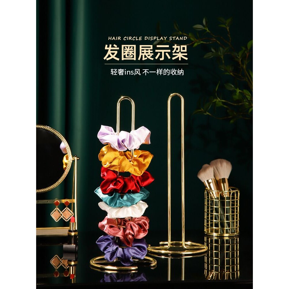 发箍收纳摆摊大肠发圈置物架铁艺头花头绳大容量头箍展示架子