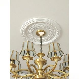 水晶灯led灯盘pu灯盘吊顶灯罩天花板孔装饰圆盘雕花现货法式其他