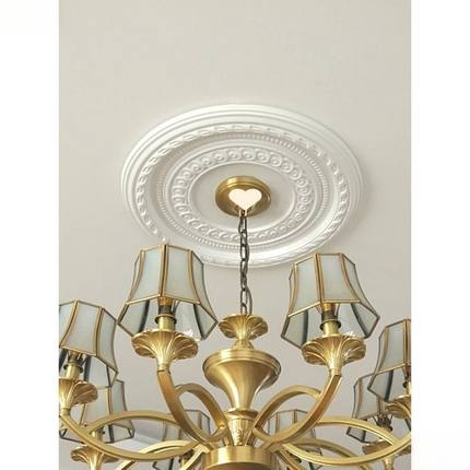 水晶灯led灯盘pu灯盘吊顶灯罩天花板孔装饰圆盘雕花现货法式其他