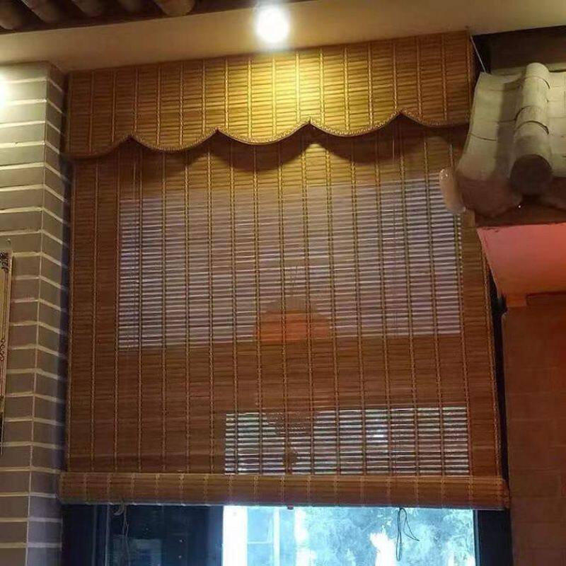 复古风竹帘家用阳台遮阳防晒饭店卷拉式茶室禅意日式隔断墙面