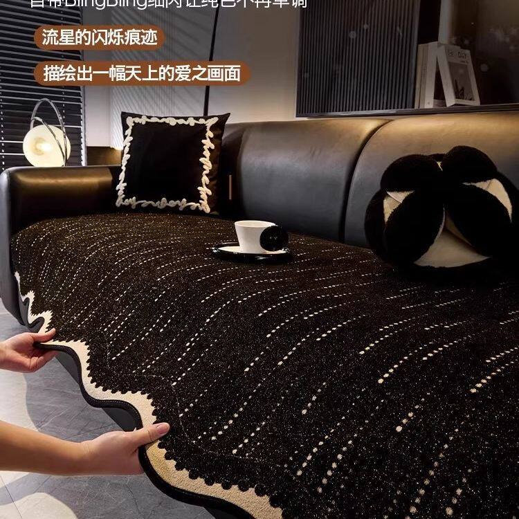 丹麦2025年新款一片式不规则沙发垫轻奢高级感防滑直排沙发坐垫子
