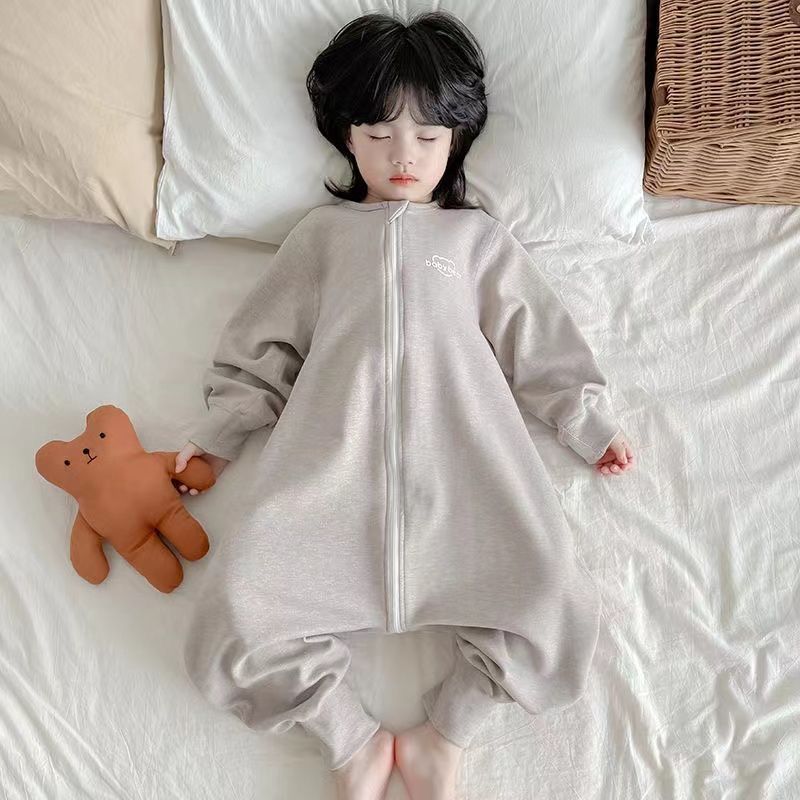 男女宝宝春秋季儿童新款中小童连体衣爬服防踢被着凉德绒长袖睡袋