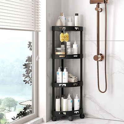 浴室角架落地立式洗浴用品收纳架洗手间多功能置物架可移包邮