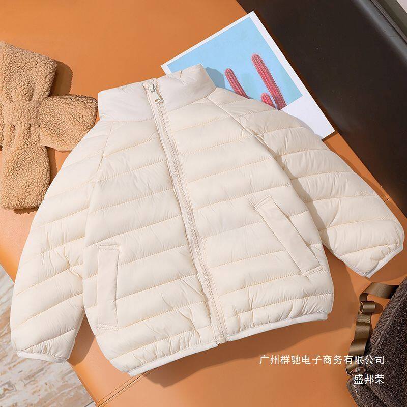 厂家直销儿童棉服新款2025轻薄立领糖果色中小童大童棉衣宝宝
