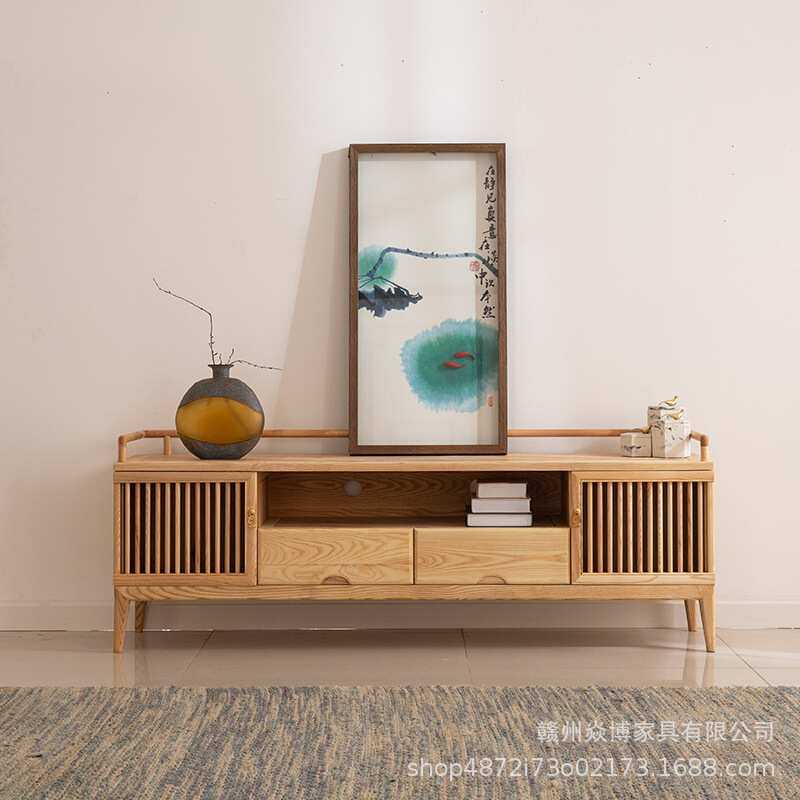 白蜡木新中式实木电视柜简约禅意家具客厅电视柜民宿实木家具地柜,3C数码配件,USB灯,淘宝优惠券,粉丝福利购,淘宝优惠卷