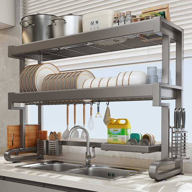 帅仕厨房水槽置物架水池碗碟收纳架洗碗槽放碗盘多功能碗架沥郑之