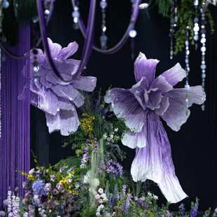 婚庆纸艺花巨型纸花大型褶皱美塑花婚礼舞台背景装饰场景布置花艺