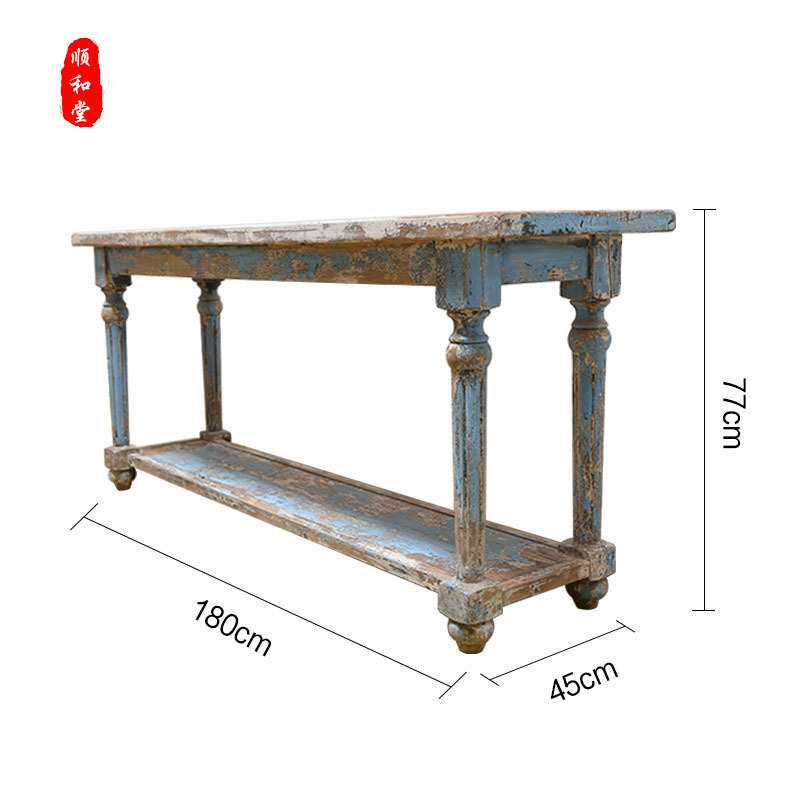 天津出口外贸家具厂家仿古做旧玄关桌 Reproduction Furniture