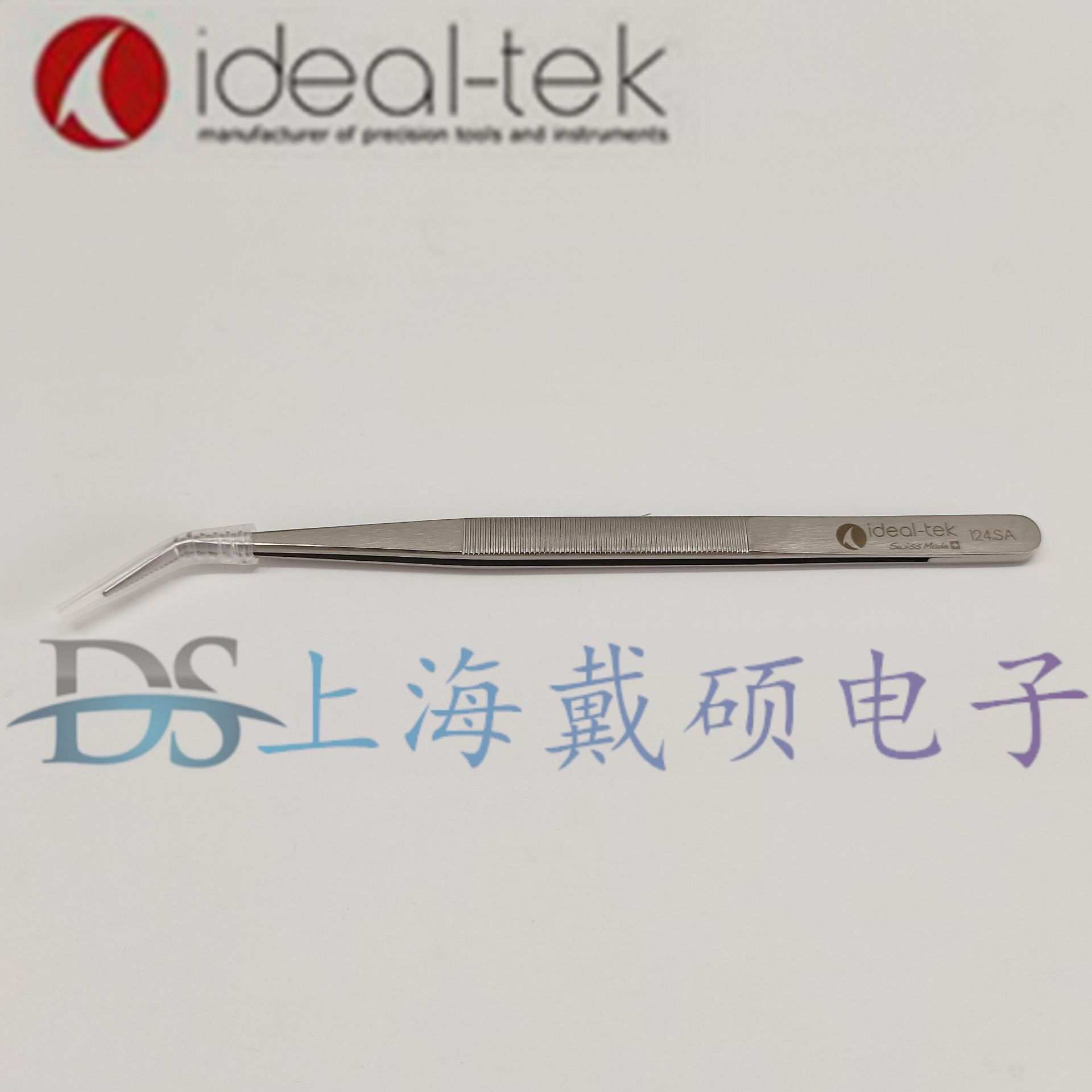 瑞士 ideal-tek 镊子124.SA 加长弯头不锈钢抗磁尖头镊子