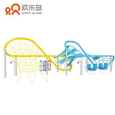 攀爬架儿童活动区游乐设备厂家园林景观提升工程小区公园爬网设计