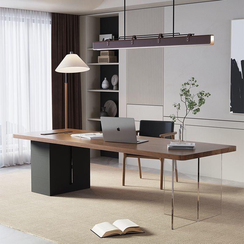 实木办公桌简约现代经理总裁老板桌椅组合大班台办公室见详情新品