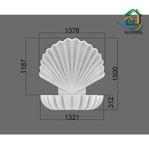 户外超大贝壳摆件玻璃钢雕塑艺术品海洋馆主题装饰品海鲜餐厅摆设