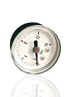 供应铁壳微型压力表轴向黑色横装迷你Y35Z 16bar M10*1工厂直销