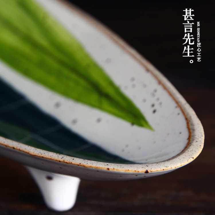 青物个性手工日式粗陶餐具时尚家用果盘餐具艺术复古陶器餐具盆盘