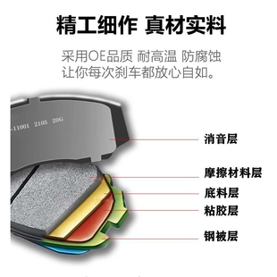 适用奇瑞A3瑞虎旗云吉利帝豪博越金刚远景博瑞缤越陶瓷汽车刹车片