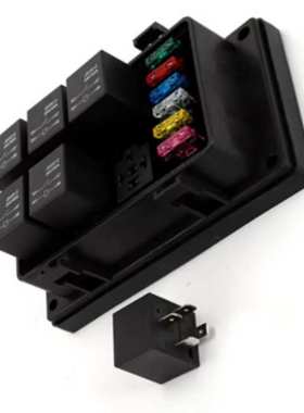 12V40A继电器盒6路ATC/ATO熔断块带继电器4P/5P卡车防水继电器盒