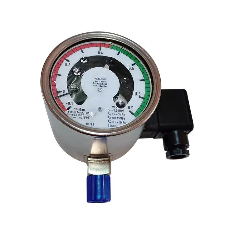 供气体密度继电器SF6密度控制器径向充油气压表YNXBF100工厂直供
