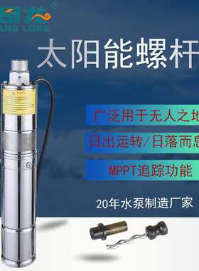 FLS螺杆太阳能潜水泵 太阳能光伏深井泵潜水泵 24V直流农业灌溉水