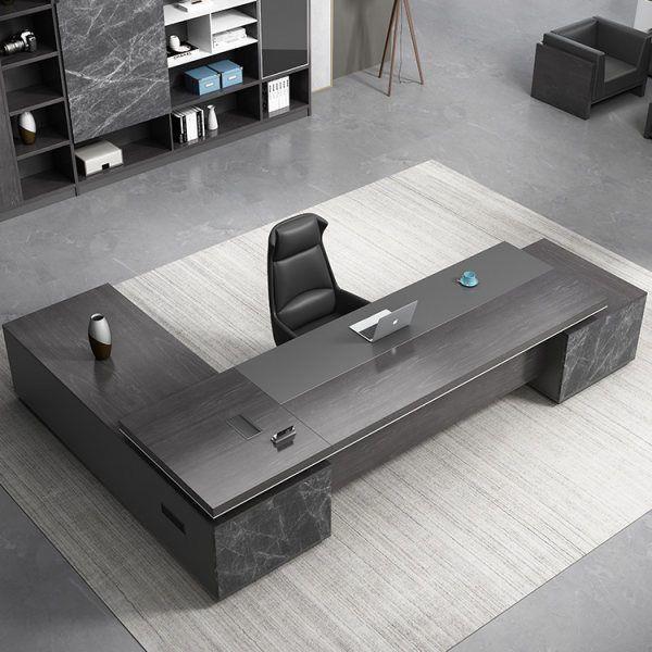 新品老板桌办公桌简约现代经理办公室桌椅组合大班台主管总经理电