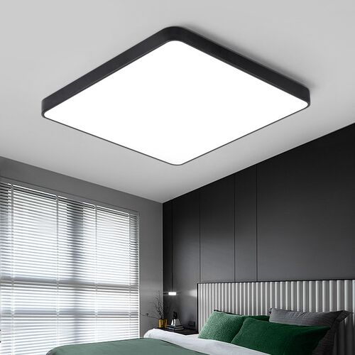 卧室灯简约现代灯具正方形家用书房大气遥控主卧室房间led吸顶灯