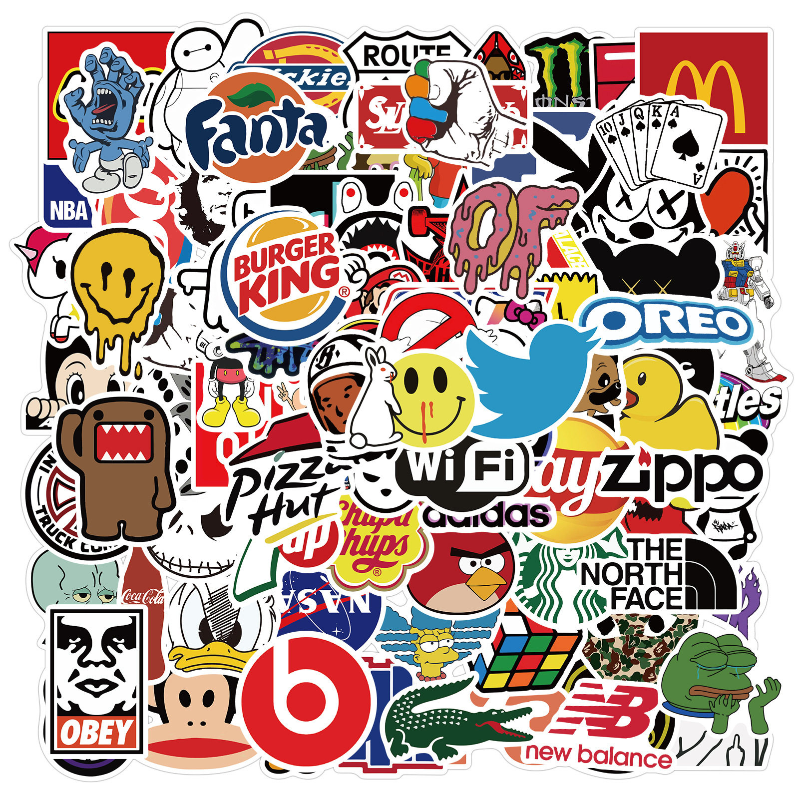 101张新个性卡通潮牌贴纸手机壳diy滴胶笔记本电脑滑板行李箱贴画,汽车用品/电子/清洗/改装,汽车装饰贴/反光贴,淘宝优惠券,粉丝福利购,淘宝优惠卷