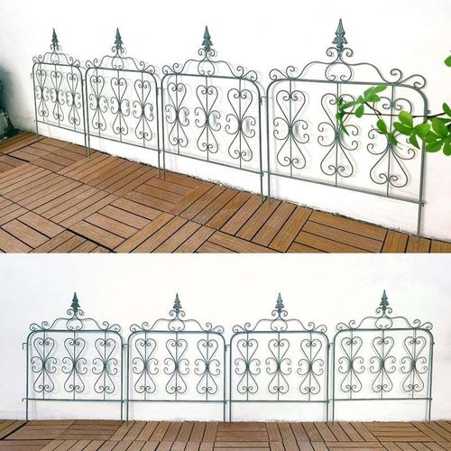 欧式铁艺花园草坪围栏护栏别墅庭院装饰栅栏小篱笆花架爬藤架复古