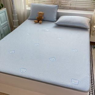 凉感丝冰豆豆凉席三件套床单床笠床裙软席子单人大床轻薄降温床垫