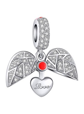 爱心吊坠925银项链开合心形diy吊饰设计首饰情人节