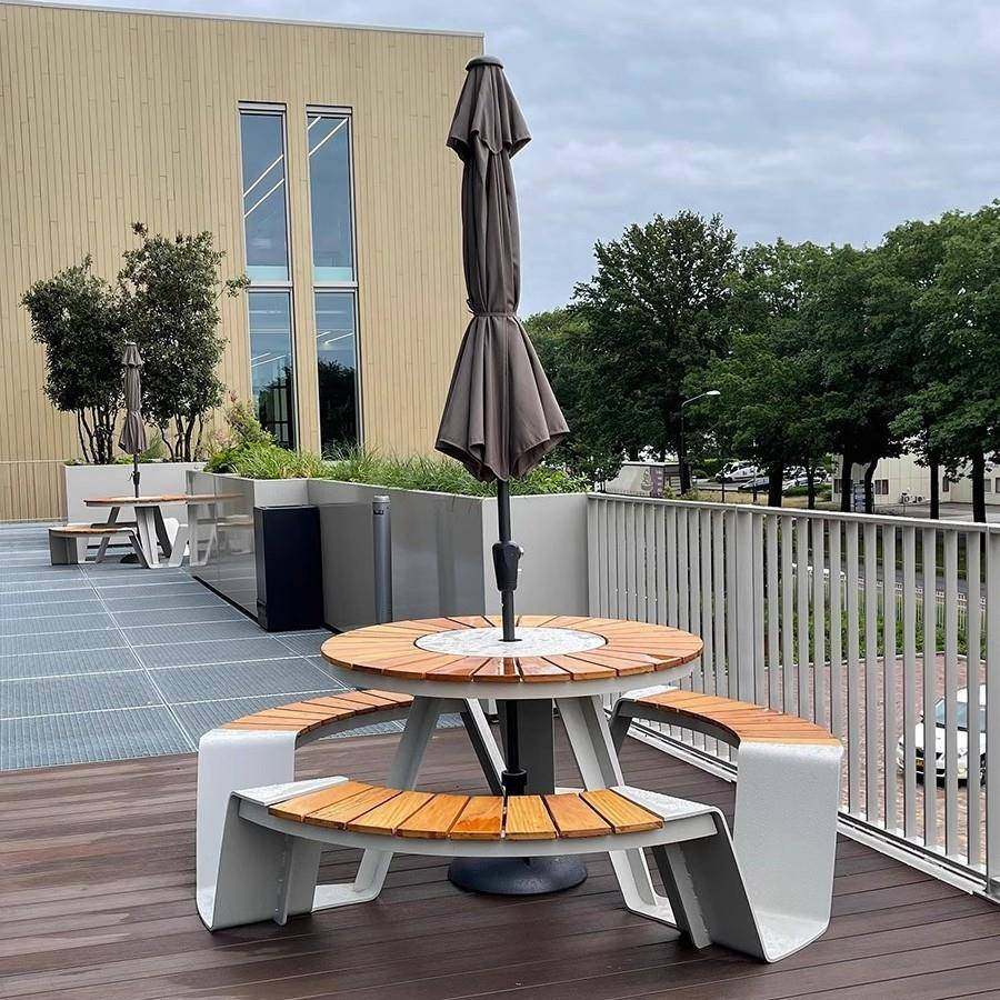 户外庭院连体桌椅公园椅异形防腐木围树圆形椅坐凳圆创意简约座椅,商业/办公家具,等候椅系列,淘宝优惠券,粉丝福利购,淘宝优惠卷