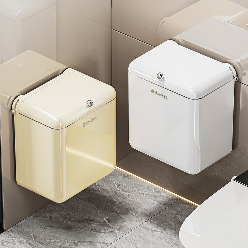 吸盘厨房垃圾桶壁挂免弯腰家用欧式大容量密封厕所垃圾收纳桶厂家