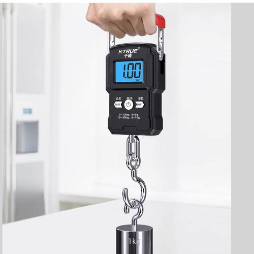 高精度手提电子秤小型快递称便携式家用钩商用手拉弹簧称鱼器