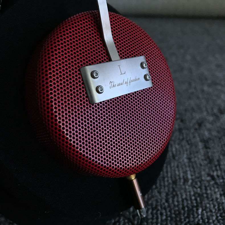 HIFI头戴耳机开放式50MM石墨烯单元发烧金M属DIY耳机红碗澎湃低音