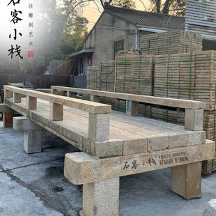 老石桥石雕别墅庭院小桥流水平桥曲桥花园酒店村庄河道石头桥定制