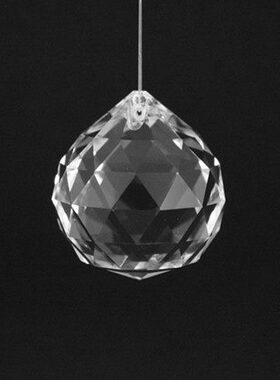 悬挂 4家居饰品水晶灯透明配件饰水晶球玻璃球球吊灯球白色面切CM