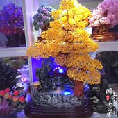 送礼聚财店铺发财树开业流水招财树摆件家居摇钱树公司水晶乔迁大