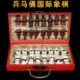 清兵台式 人物单位棋盘木制仿古兵马俑国际象棋送老外出国礼品立体