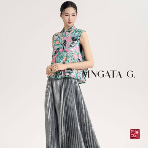 MNGATA G./曼加塔【花浔】莱赛尔夏日新中式中国风休闲马甲